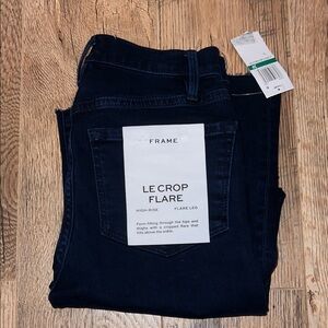 Frame Denim Women's Le Crop Flare Jeans - Deep Blue NWT